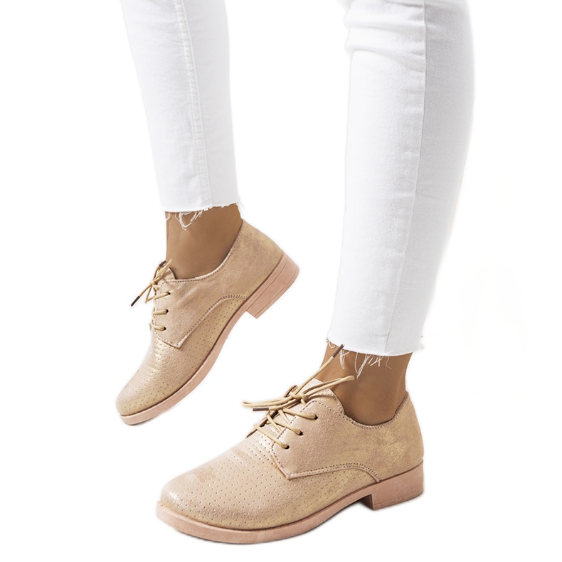 Pantofi de damă aurii Kroes roz