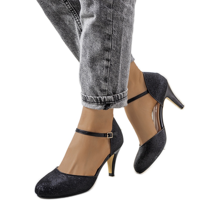 Pompe negri strălucitoare Rosetown negru