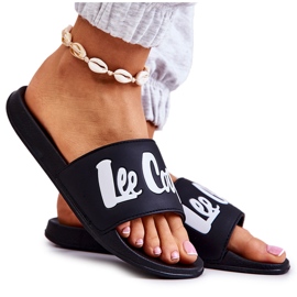 Lee Cooper LCW-22-42-1004 Papuci negri pentru femei alb negru Lee Cooper LCW-22-42-1004 Papuci negri pentru femei alb negru