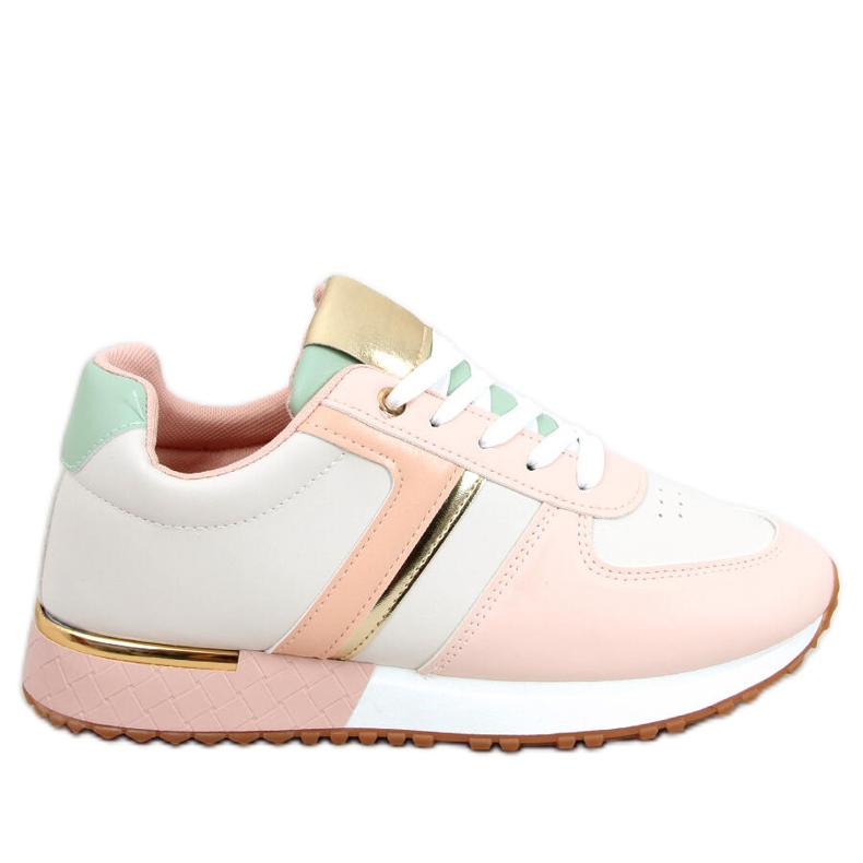 Pantofi sport dama Grass Pink alb roz multicolor