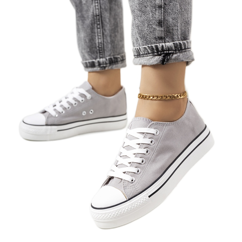 Tenisi gri pe platforma Wessel