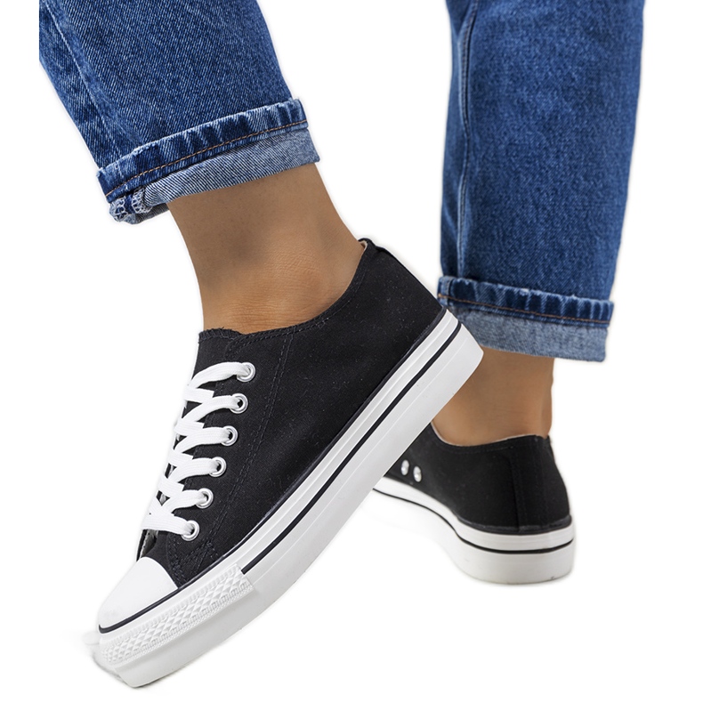 Tenisi negri pe platforma Wessel negru