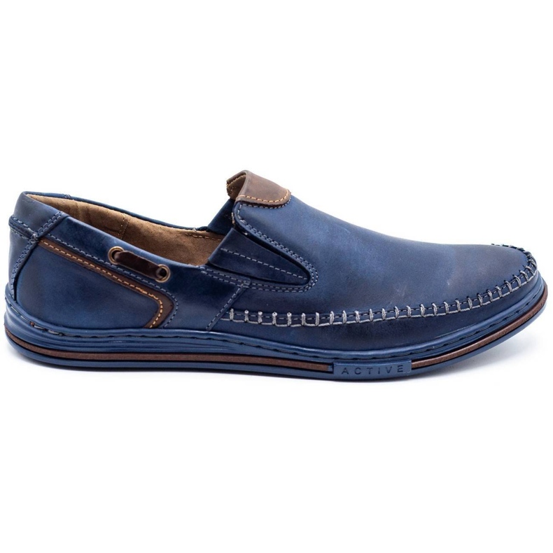 Polbut Încălțăminte bărbați loafers 09 bleumarin albastru marin