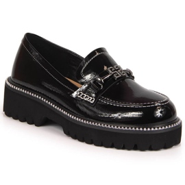 Pantofi lacuiti negri W S.Barski negru