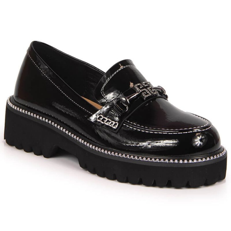 Pantofi lacuiti negri W S.Barski negru