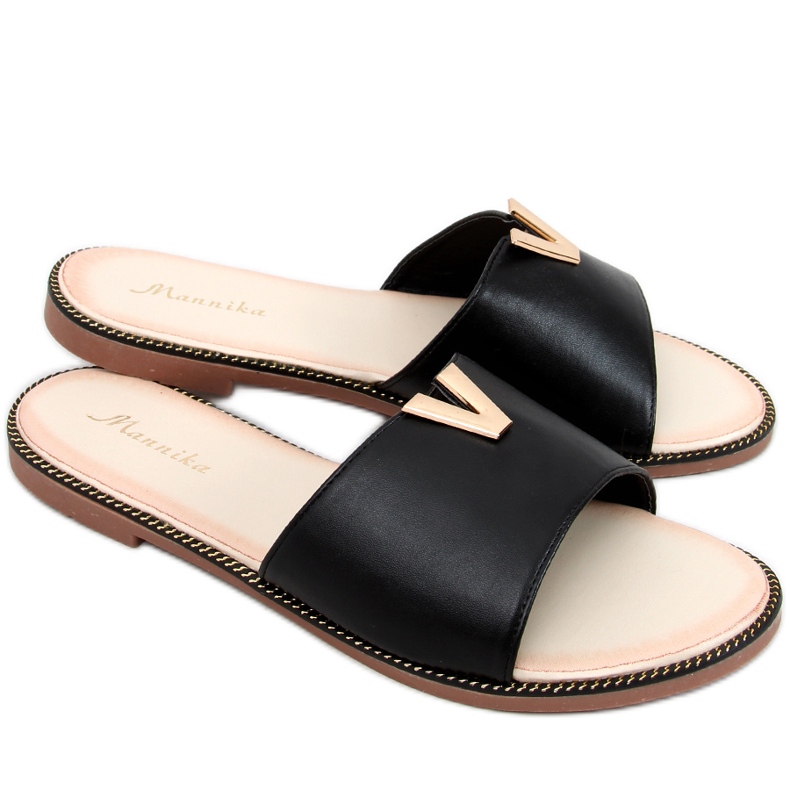 Papuci faciali dama Willow Black negru