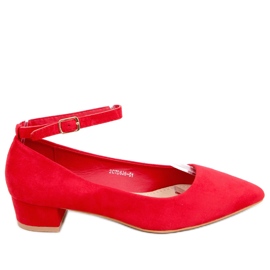 Pompe Bellis Red cu toc jos roșu Pompe Bellis Red cu toc jos roșu