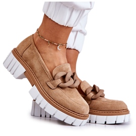 PS1 Mocasini din piele intoarsa Cu Decorat Talisa Bej Inchis PS1 Mocasini din piele intoarsa Cu Decorat Talisa Bej Inchis