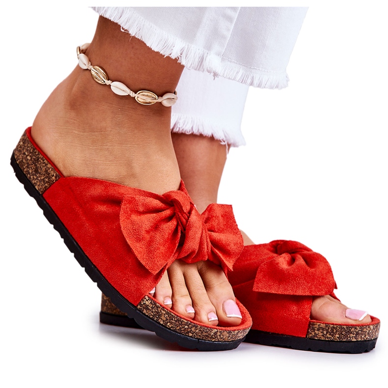 Flip-flops Orange Cork Sole Wendy's roșu portocale