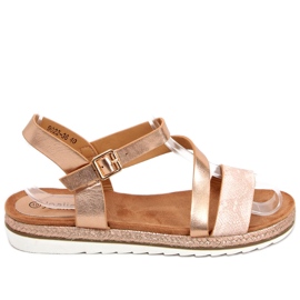 Sandale espadrile aurii Katia Champagne roz