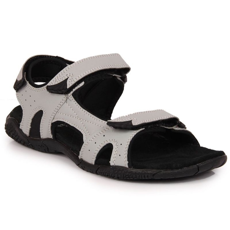 Sandale sport gri cu velcro W American Club negru