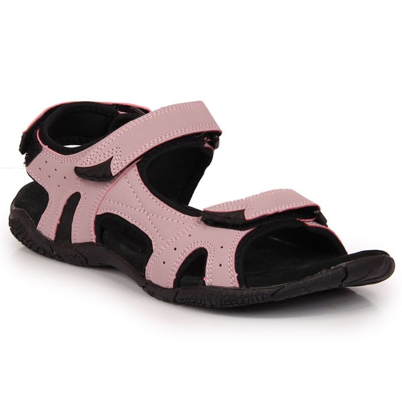 Sandale sport cu velcro roz La Clubul American negru
