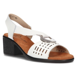 Sandale din piele Filippo DS2308 / 22 Wh alb Sandale din piele Filippo DS2308 / 22 Wh alb