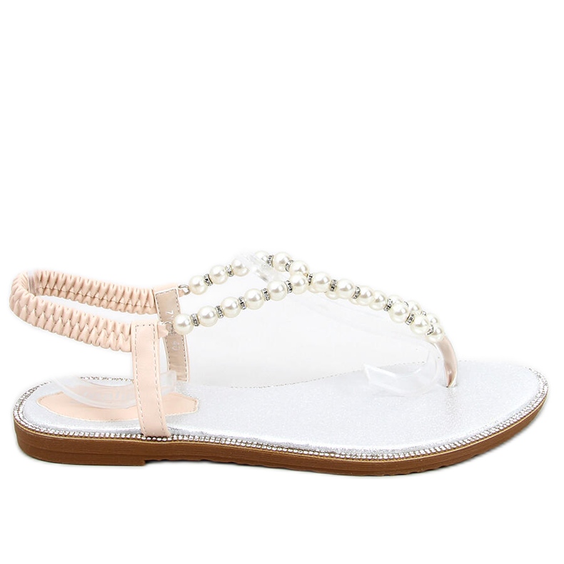 Flip-flops cu perle Ofelia Beige bej