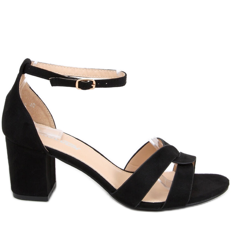 Sandale Moly Black cu toc înalt negru Sandale Moly Black cu toc înalt negru