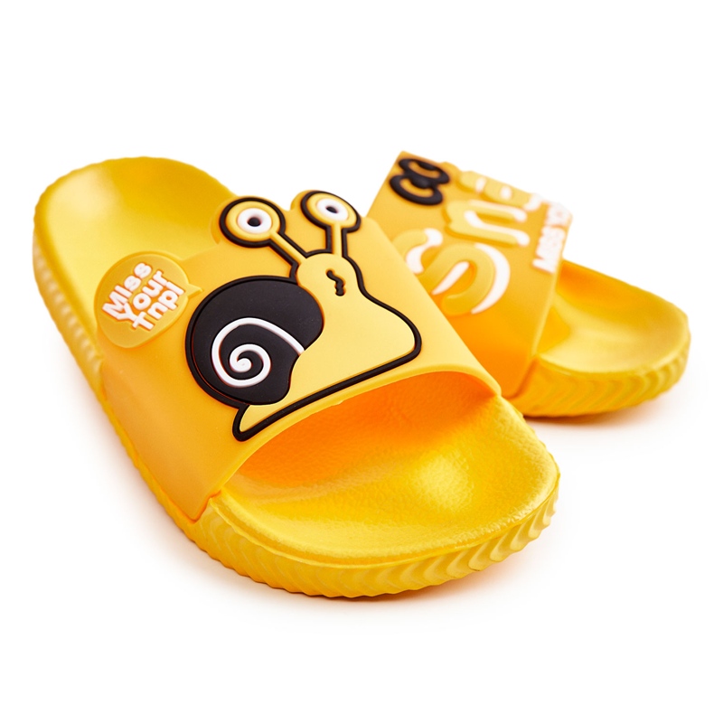 Papuci de melc galbeni deschisi pentru copii