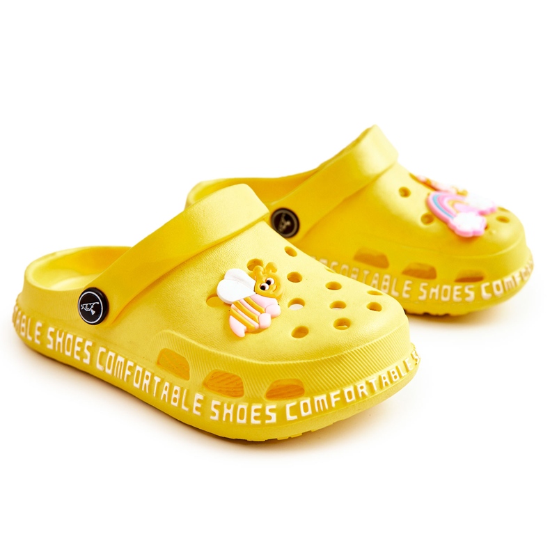 Papuci De Copii Ușoare Cu Crotch Cu Decor Galben Bertis