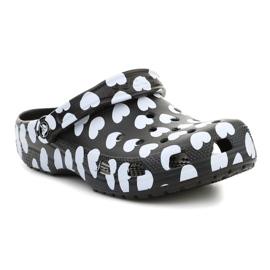 Sabot Crocs Classic Heart Print W 207679-066 negru