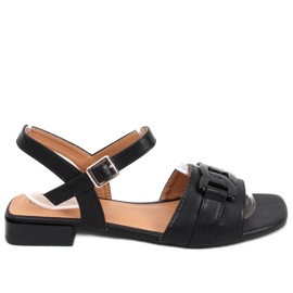 Iona Sandale negre cu toc mic negru Iona Sandale negre cu toc mic negru