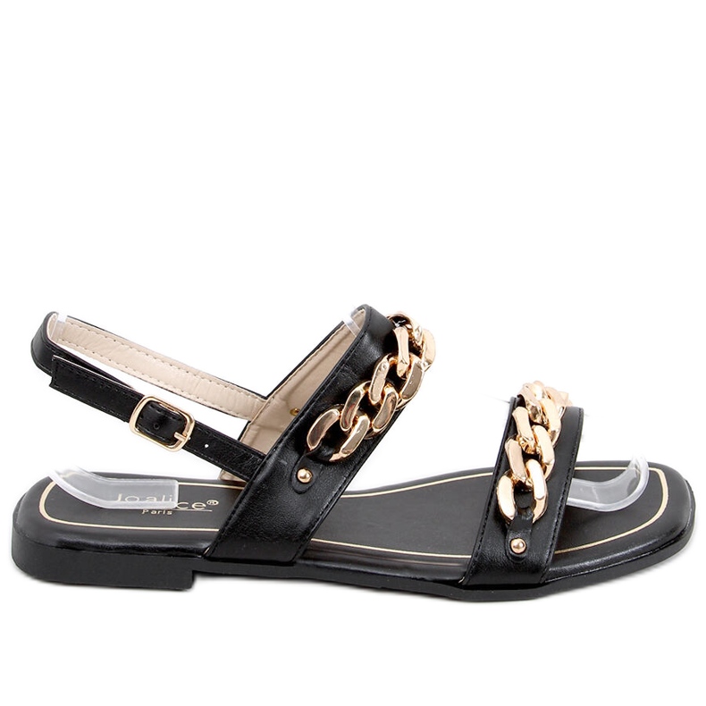 India Sandale negre cu lanțuri negru