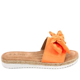 Espadrile cu fundita Viola Orange portocale