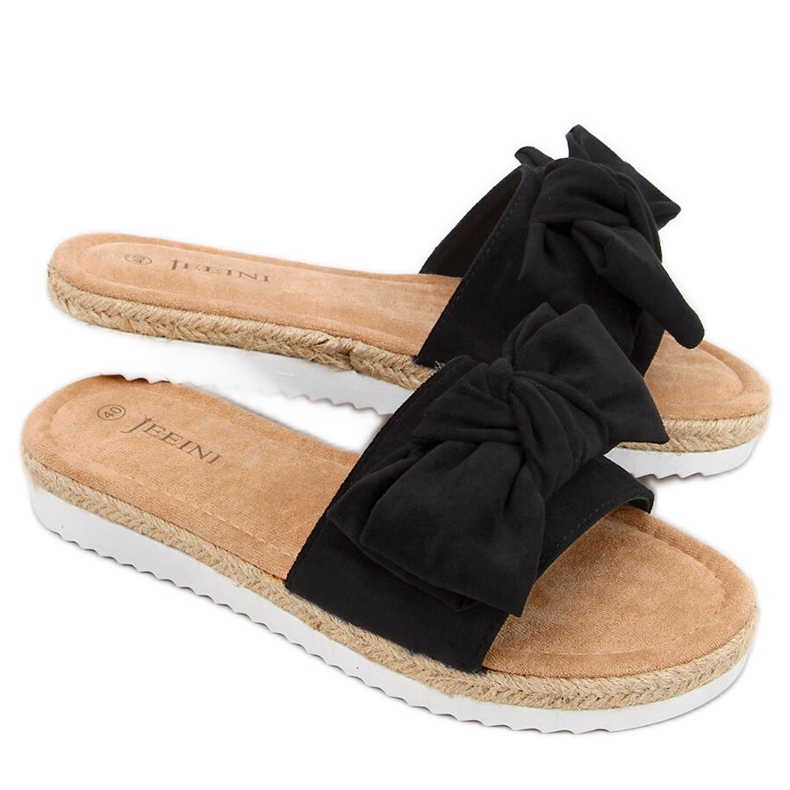 Espadrile cu fundita Viola Black negru