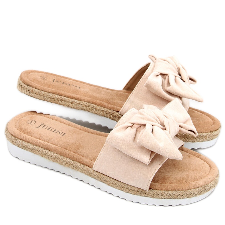 Espadrile cu fundita Viola Beige bej Espadrile cu fundita Viola Beige bej