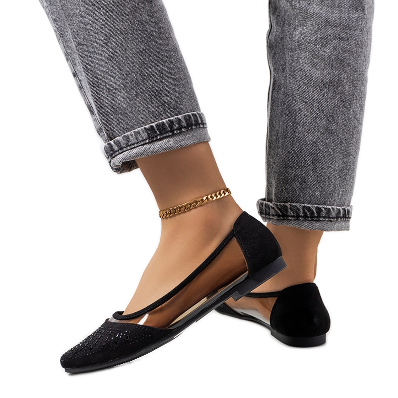 Balerini negri semitransparenti Malene negru