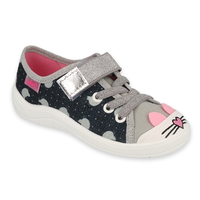 Pantofi copii Befado 251X186 roz argint gri
