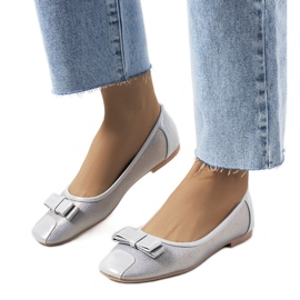 Balerini gri strălucitori Rikke