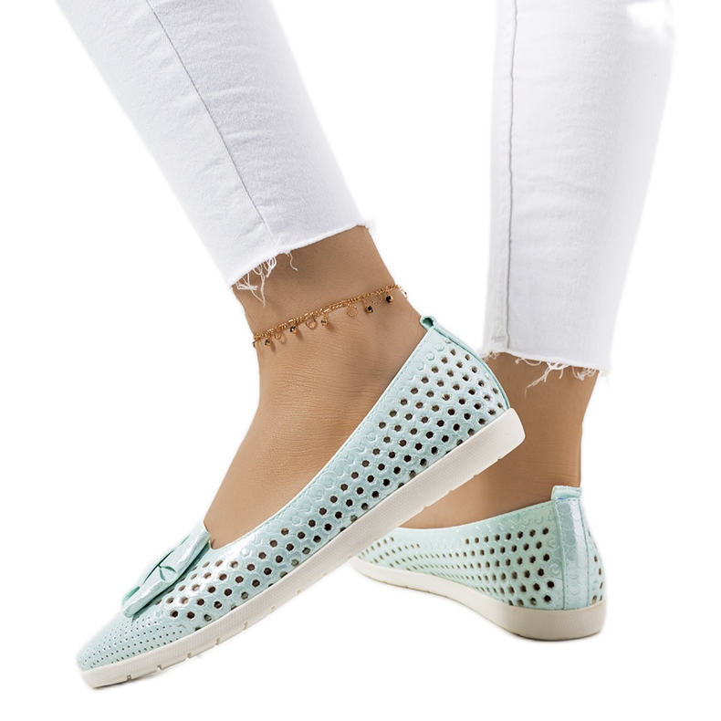 Balerini strălucitori de culoare verde Binney