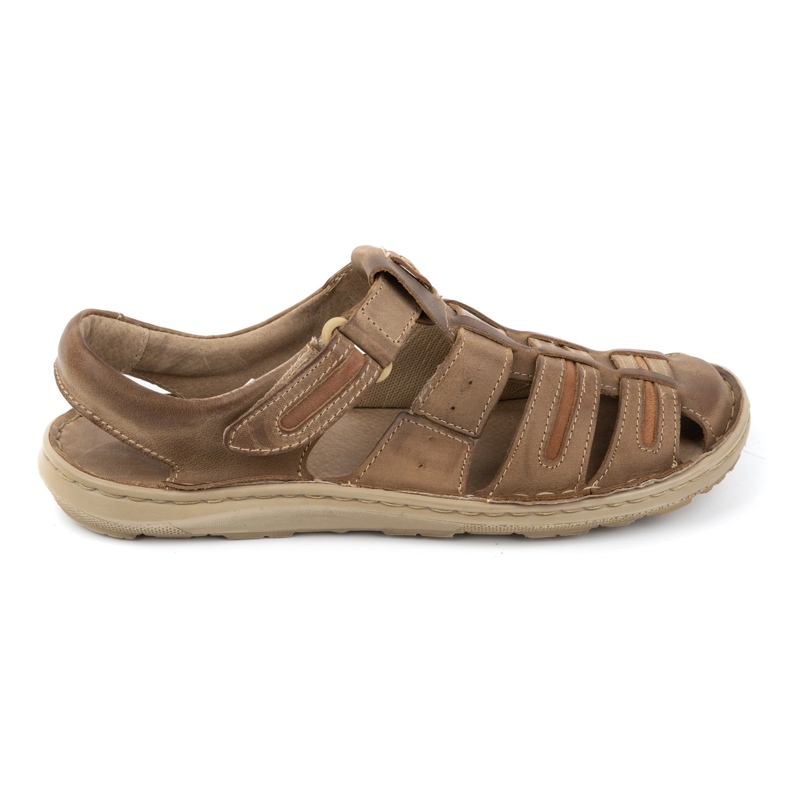 Olivier Sandale de vara din piele barbati 230MA bej