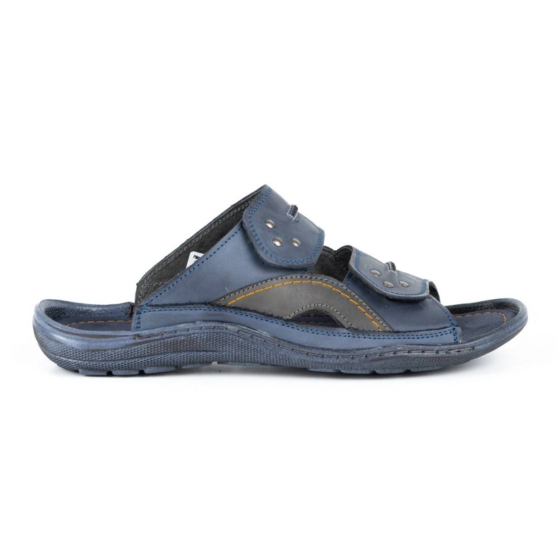 Olivier Papuci de piele pentru bărbați 335GT bleumarin albastru