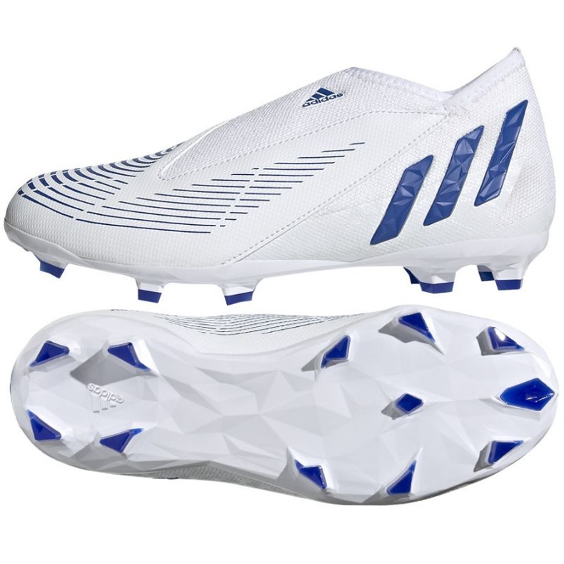 Ghete de fotbal Adidas Predator Edge.3 Ll Fg Jr GX5208 alb alb Ghete de fotbal Adidas Predator Edge.3 Ll Fg Jr GX5208 alb alb