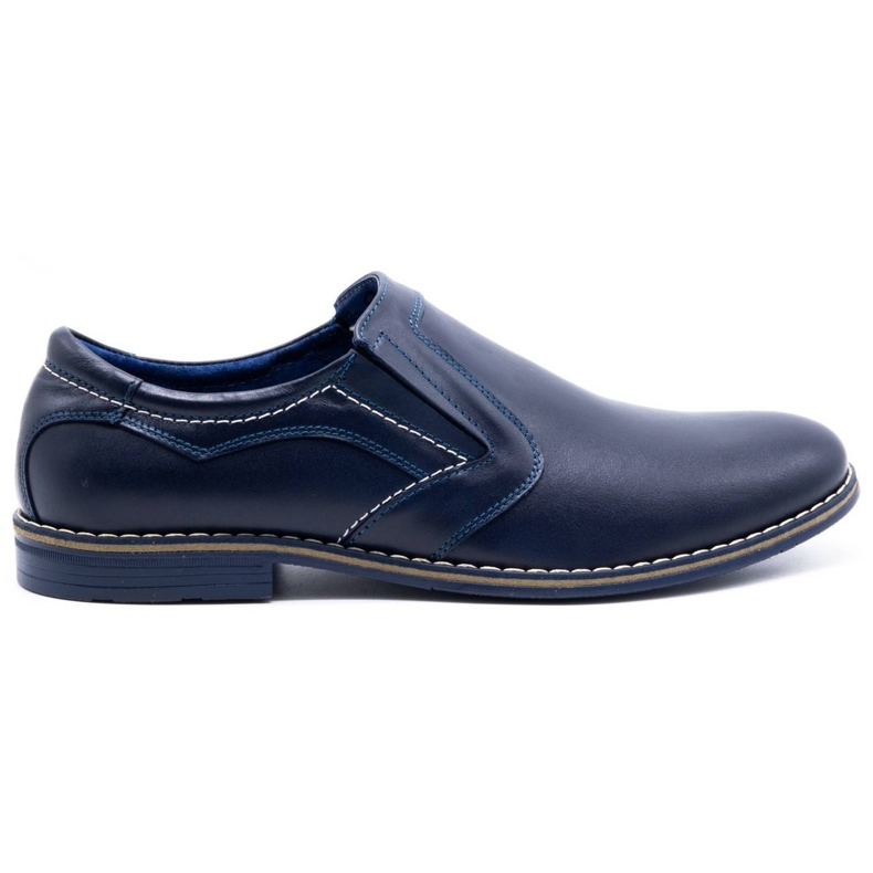 Olivier Pantofi barbatesti eleganti 283LU bleumarin albastru