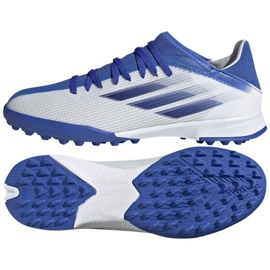 Ghete de fotbal Adidas X Speedflow.3 Tf Jr GW7514 multicolor alb Ghete de fotbal Adidas X Speedflow.3 Tf Jr GW7514 multicolor alb