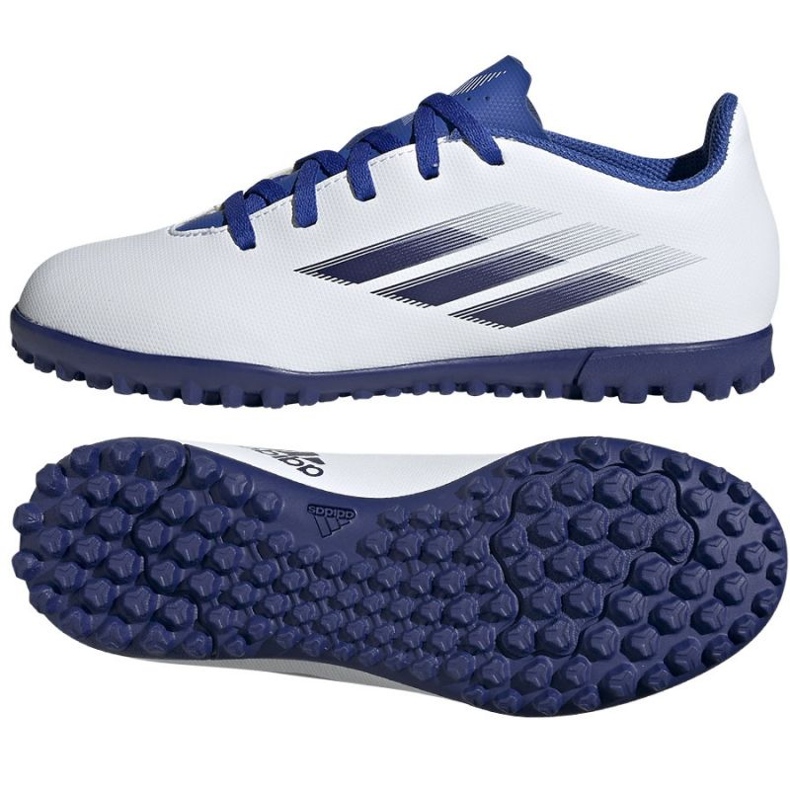 Ghete de fotbal Adidas X Speedflow.4 Tf Jr GW7533 multicolor alb