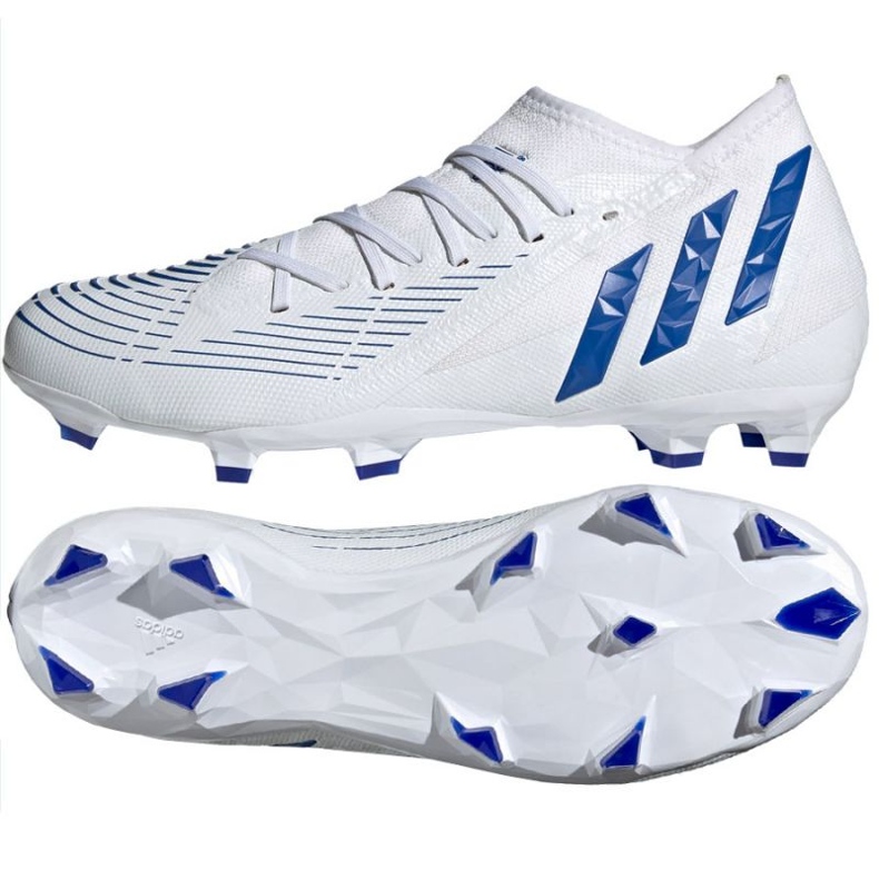 Ghete de fotbal Adidas Predator Edge.3 Fg M GW2273 alb alb