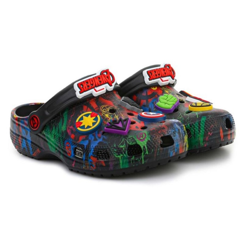 Saboți Crocs Classic Marvel Avengers pentru copii 207721-001 negru