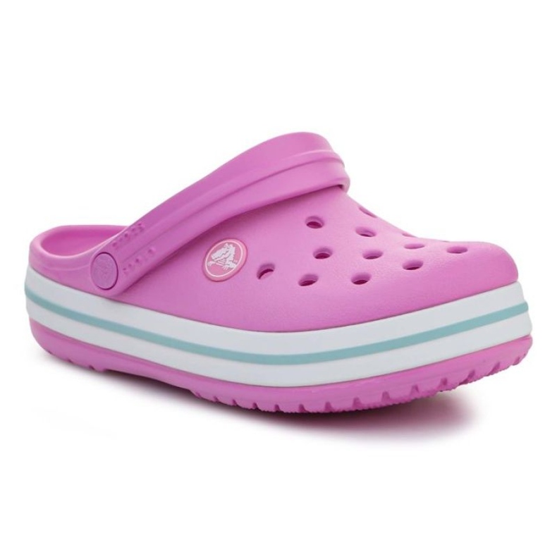 Saboți Crocs Crocband pentru copii 207006-6SW roz trandafiri și violete