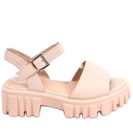 Sandale Dianne Beige cu talpă înaltă bej Sandale Dianne Beige cu talpă înaltă bej