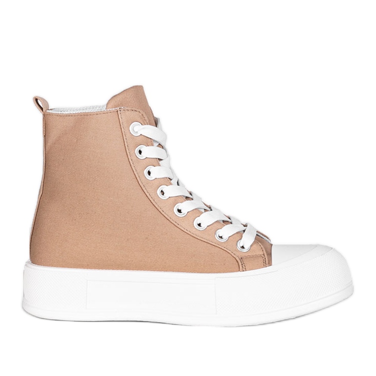 Tenisi maro pe o talpă înaltă Natasha bej