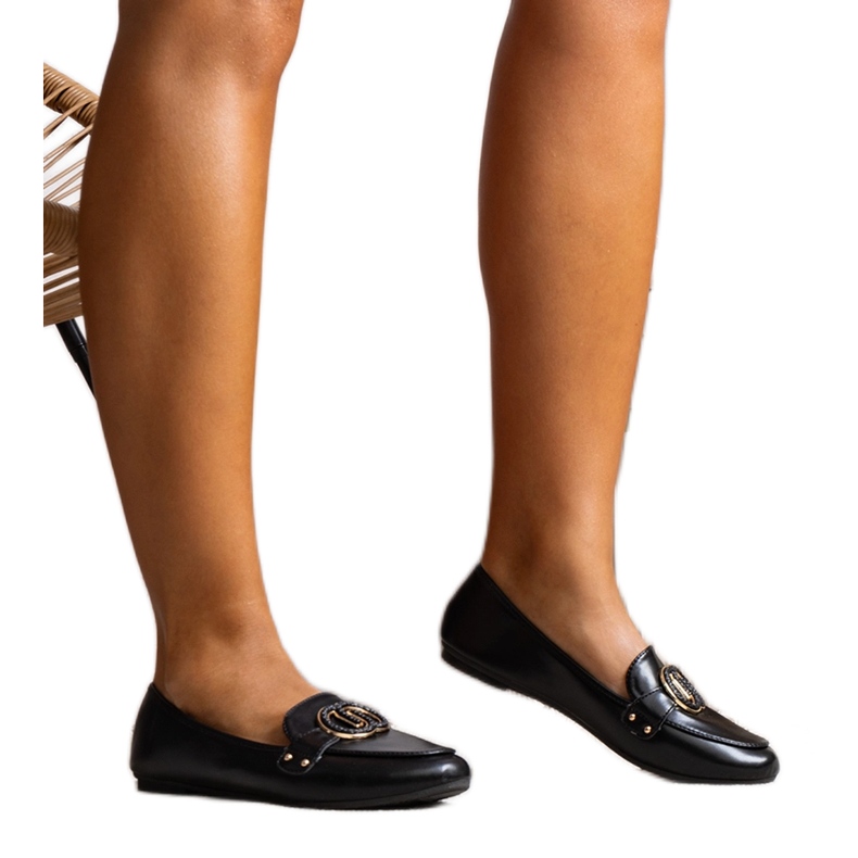 Mocasini negri de dama de la Eleena negru Mocasini negri de dama de la Eleena negru