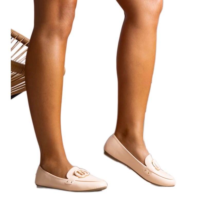 Mocasini de dama bej Eleena