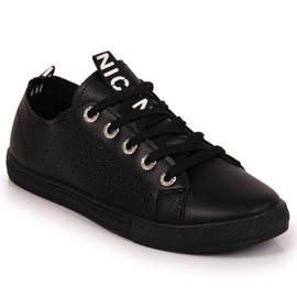 Tenisi cu piele ecologica Filippo W PAW221B negru Tenisi cu piele ecologica Filippo W PAW221B negru