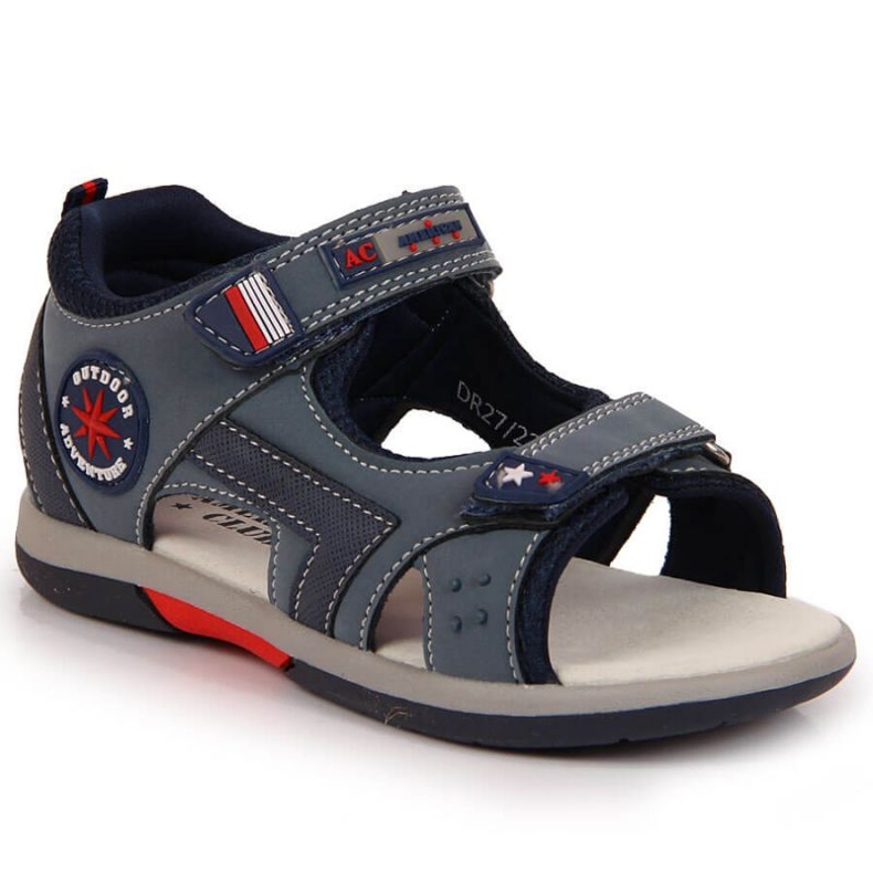 Sandale cu velcro American Club Jr AM891B bleumarin albastru marin