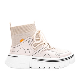 Tenisi Toler de culoare bej până la glezne