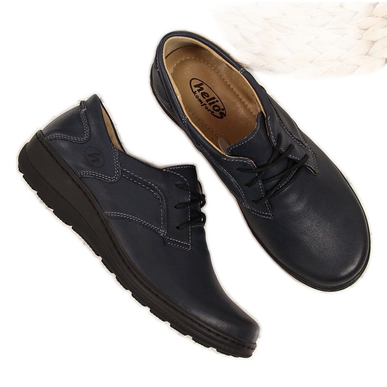 Pantofi de dama comozi din piele, bleumarin Helios 715 albastru marin Pantofi de dama comozi din piele, bleumarin Helios 715 albastru marin