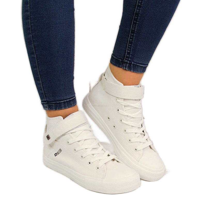 Tenisi albi cu velcro Big Star V274541SS20
