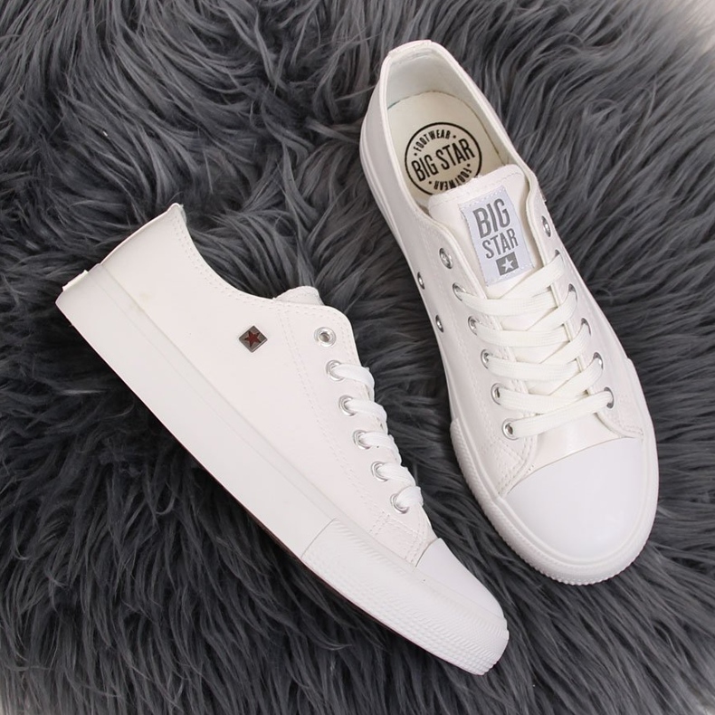 Tenisi albi, piele ecologica Big Star V274869